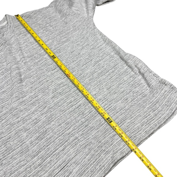 Aerie Ribbed Sweater Women’s Large Pullover White Black Gray‎ Oversize Split Hem - Picture 10 of 10